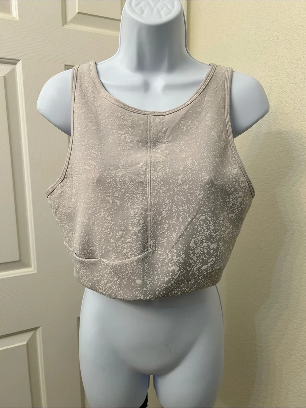 lululemon athletica Space-Dye Taupe Speckled Cropped Tank